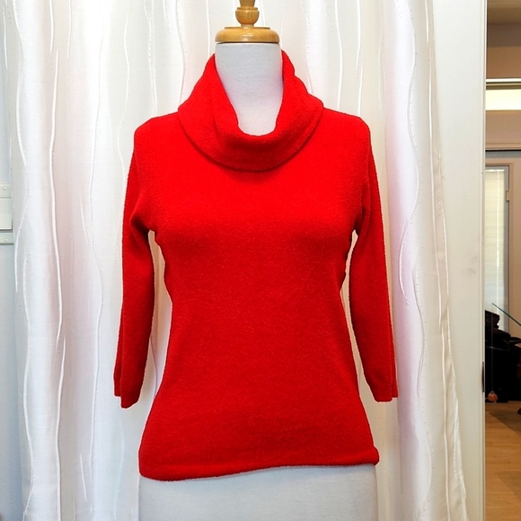 CB Career Tops - CB Career Red Cowl Neck Top